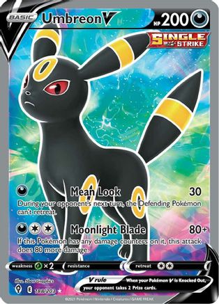 Umbreon V (Full Art) 188  - Holofoil SWSH07 Evolving Skies - Ultra Rare
