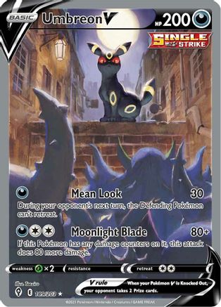 Umbreon V (Alternate Full Art) 189  - Holofoil SWSH07 Evolving Skies - Ultra Rare
