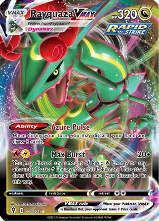 Rayquaza VMAX 111  - Holofoil SWSH07 Evolving Skies - Ultra Rare