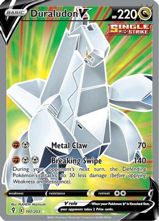 Duraludon V (Full Art) 197  - Holofoil SWSH07 Evolving Skies - Ultra Rare