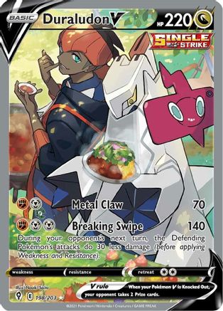 Duraludon V (Alternate Full Art) 198  - Holofoil SWSH07 Evolving Skies - Ultra Rare
