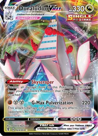 Duraludon VMAX 123  - Holofoil SWSH07 Evolving Skies - Ultra Rare