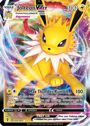 Jolteon VMAX 051  - Holofoil SWSH07 Evolving Skies - Ultra Rare