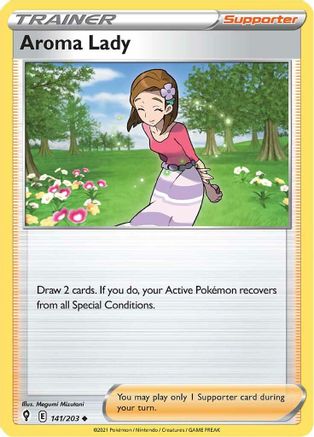 Aroma Lady 141  - Reverse Holofoil SWSH07 Evolving Skies - Uncommon