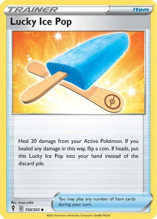 Lucky Ice Pop 150  - Reverse Holofoil SWSH07 Evolving Skies - Uncommon