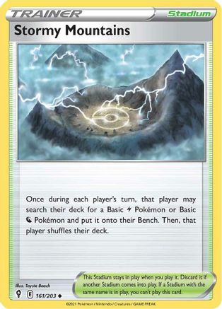 Stormy Mountains 161  SWSH07 Evolving Skies - Uncommon