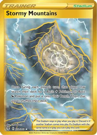Stormy Mountains (Secret) 232  - Holofoil SWSH07 Evolving Skies - Secret Rare