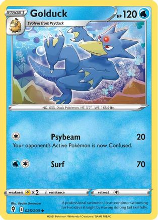 Golduck 025  SWSH07 Evolving Skies - Uncommon