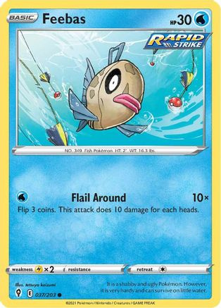 Feebas 037  SWSH07 Evolving Skies - Common