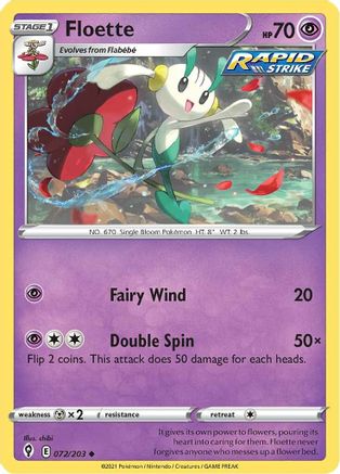Floette 072  SWSH07 Evolving Skies - Uncommon