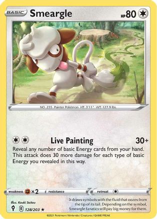 Smeargle 128  SWSH07 Evolving Skies - Rare