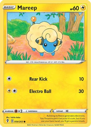 Mareep 054  SWSH07 Evolving Skies - Common