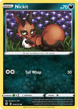 Nickit 104  SWSH07 Evolving Skies - Common
