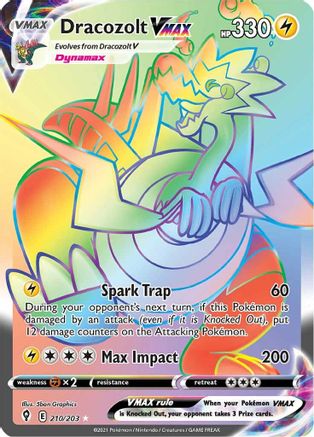 Dracozolt VMAX (Secret) 210  - Holofoil SWSH07 Evolving Skies - Secret Rare