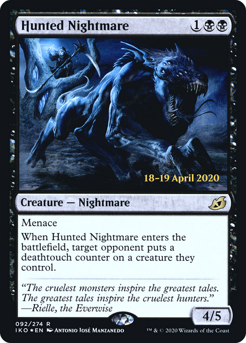 Hunted Nightmare (PRE-92S) - Ikoria: Lair of Behemoths Promos Foil
