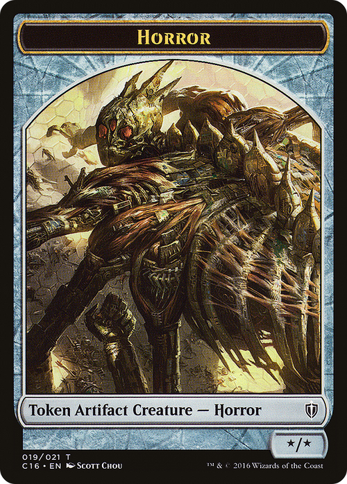 Horror // Thopter Double-Sided Token (C16-019) - Commander 2016 Tokens