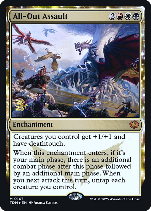 All-Out Assault (PRE-167S) - Prerelease Cards: (enchantment) Foil