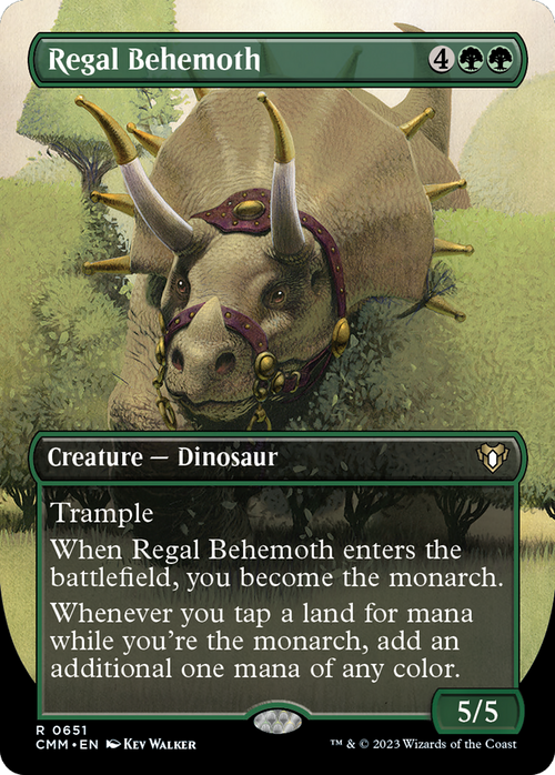Regal Behemoth (Borderless) (CMM-651) - Commander Masters Foil