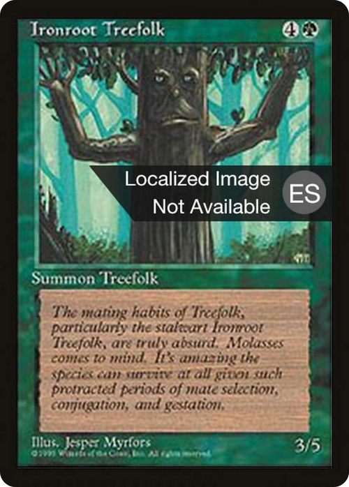 Ironroot Treefolk (4BB-) - Fourth Edition Foreign Black Border