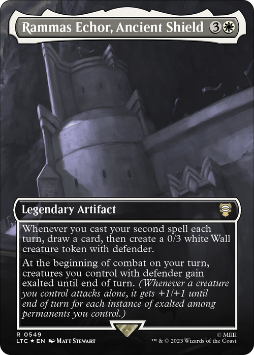 Rammas Echor, Ancient Shield (Borderless) (Surge Foil) (LTC-549) - Tales of Middle-earth Commander Foil