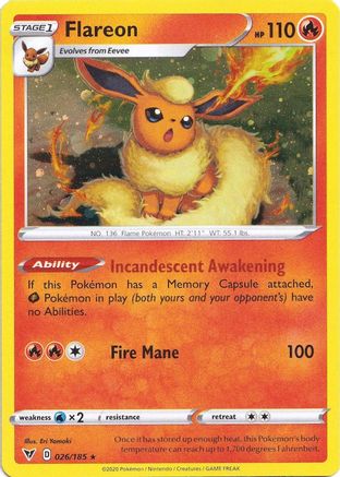 Flareon (Cosmos Holo) 026/185  - Holofoil Miscellaneous Cards & Products - Promo