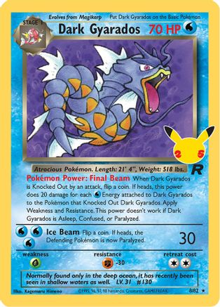 Dark Gyarados 008  - Holofoil Celebrations Classic Collection - Classic Collection