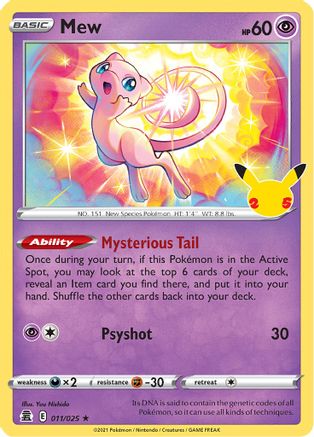 Mew 011  - Holofoil Celebrations - Holo Rare