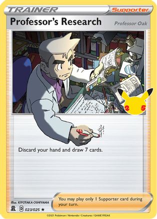 Professor's Research [Professor Oak] 023  - Holofoil Celebrations - Holo Rare