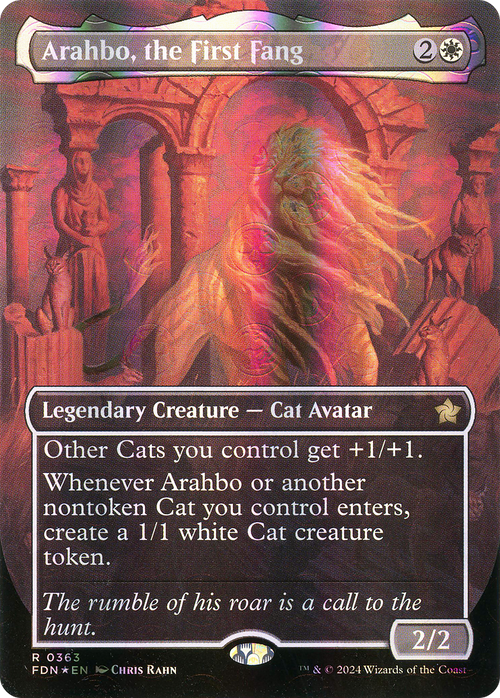 Arahbo, the First Fang (Borderless) (Mana Foil) (FDN-363) - Foundations Foil