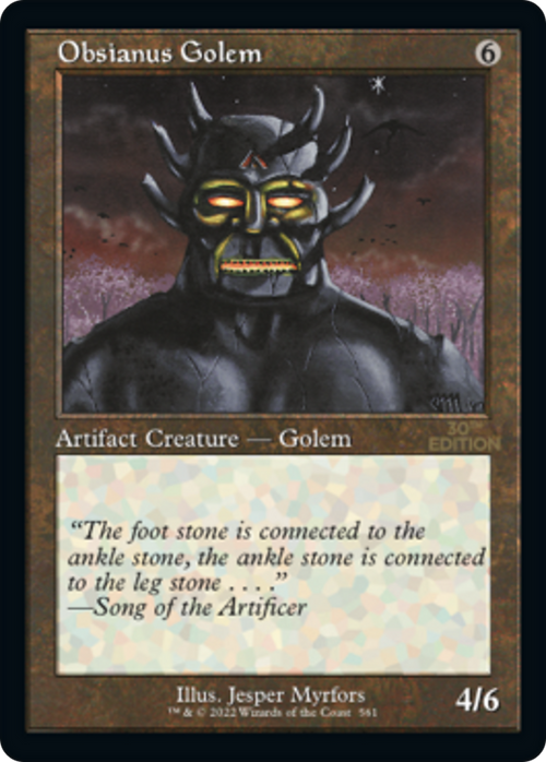 Obsianus Golem (Retro Frame) (30A-561) - 30th Anniversary Edition