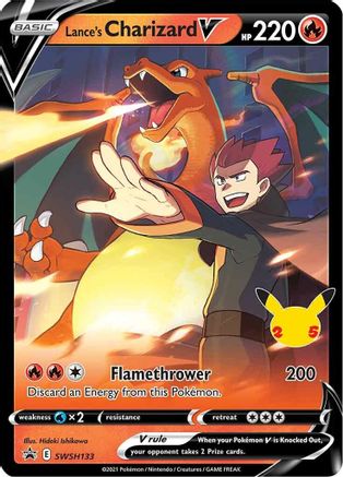 Lance's Charizard V SWSH133  - Holofoil SWSH Sword & Shield Promo Cards - Promo