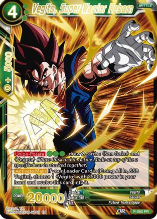 Vegito, Super Warrior Reborn (Gold Stamped) (P-065) - Mythic Booster Foil