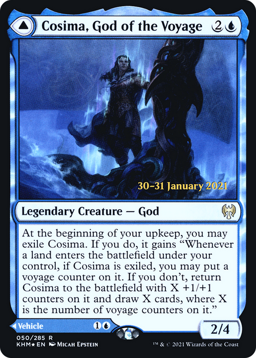Cosima, God of the Voyage // The Omenkeel (PRE-50S) - Kaldheim Promos Foil
