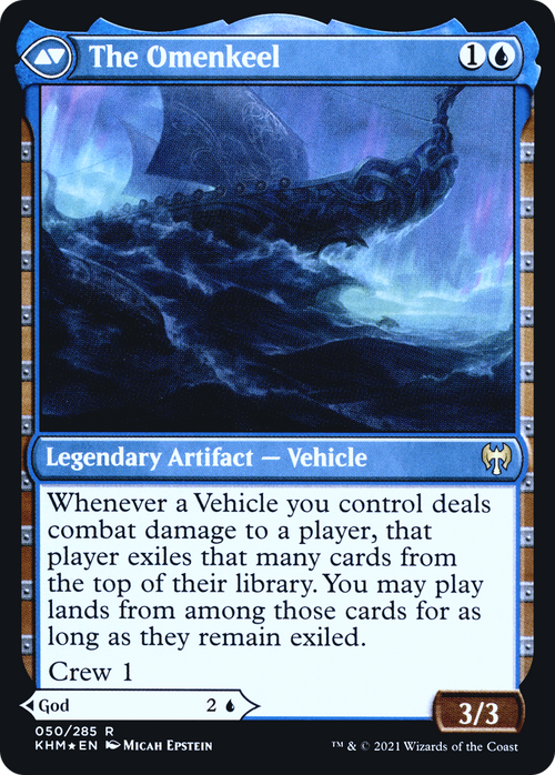 Cosima, God of the Voyage // The Omenkeel (PRE-50S) - Kaldheim Promos Foil