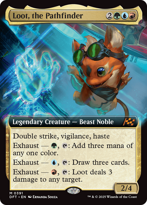 Loot, the Pathfinder (Extended Art) (DFT-391) - Aetherdrift: (Extended Art) Foil