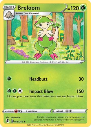 Breloom 005  SWSH08 Fusion Strike - Uncommon