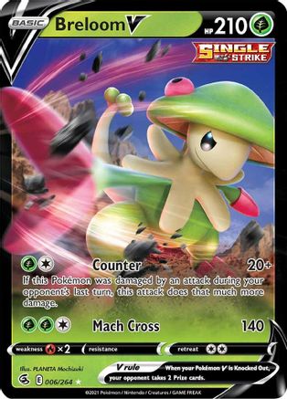 Breloom V 006  - Holofoil SWSH08 Fusion Strike - Ultra Rare