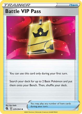 Battle VIP Pass 225  SWSH08 Fusion Strike - Uncommon