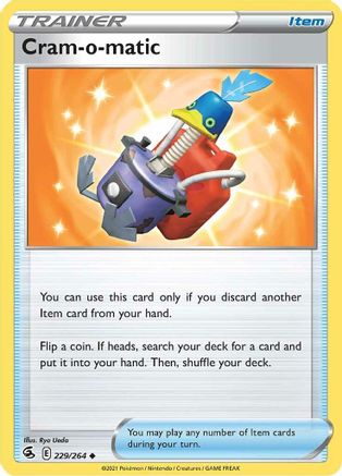 Cram-o-matic 229  - Reverse Holofoil SWSH08 Fusion Strike - Uncommon