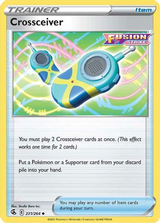 Crossceiver 231  - Reverse Holofoil SWSH08 Fusion Strike - Uncommon