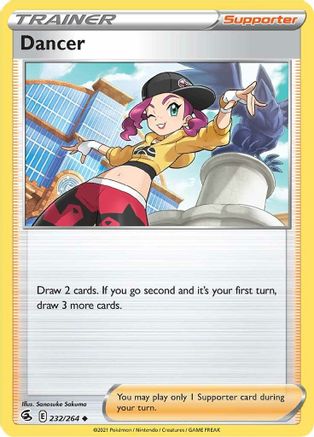 Dancer 232  - Reverse Holofoil SWSH08 Fusion Strike - Uncommon