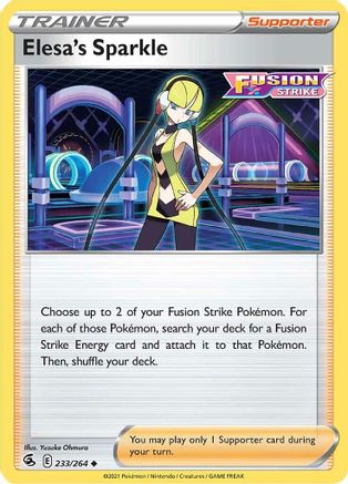 Elesa's Sparkle 233  - Reverse Holofoil SWSH08 Fusion Strike - Uncommon
