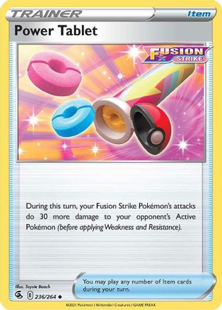 Power Tablet 236  - Reverse Holofoil SWSH08 Fusion Strike - Uncommon