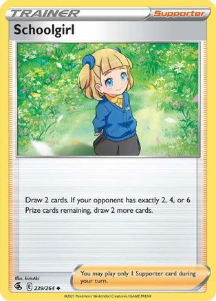 Schoolgirl 239  - Reverse Holofoil SWSH08 Fusion Strike - Uncommon
