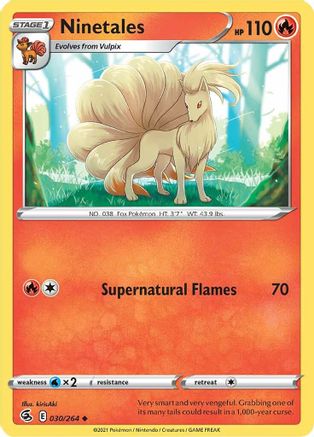 Ninetales (30) (30) 030  SWSH08 Fusion Strike - Uncommon