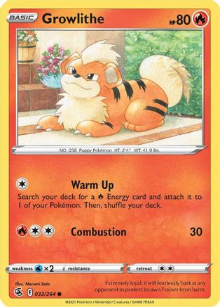 Growlithe 032  SWSH08 Fusion Strike - Common