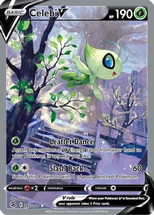 Celebi V (Alternate Full Art) 245  - Holofoil SWSH08 Fusion Strike - Ultra Rare