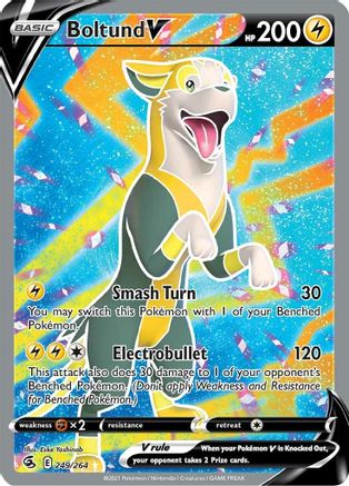 Boltund V (Full Art) 249  - Holofoil SWSH08 Fusion Strike - Ultra Rare