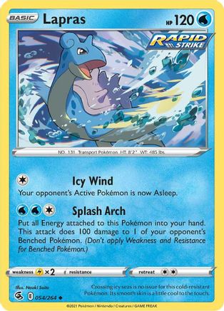 Lapras 054  SWSH08 Fusion Strike - Uncommon