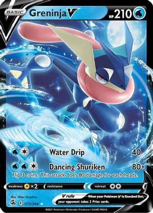 Greninja V 073  - Holofoil SWSH08 Fusion Strike - Ultra Rare